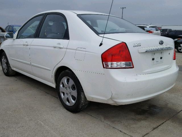 KNAFE121475438022 - 2007 KIA SPECTRA EX WHITE photo 3