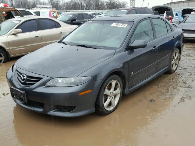 1YVHP84D445N50623 - 2004 MAZDA 6 S BLACK photo 2