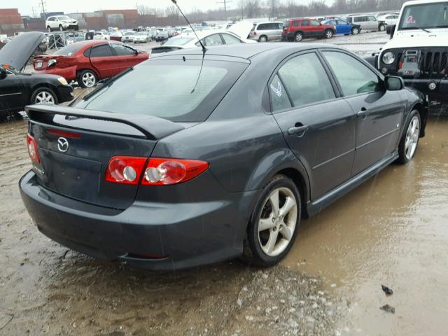 1YVHP84D445N50623 - 2004 MAZDA 6 S BLACK photo 4