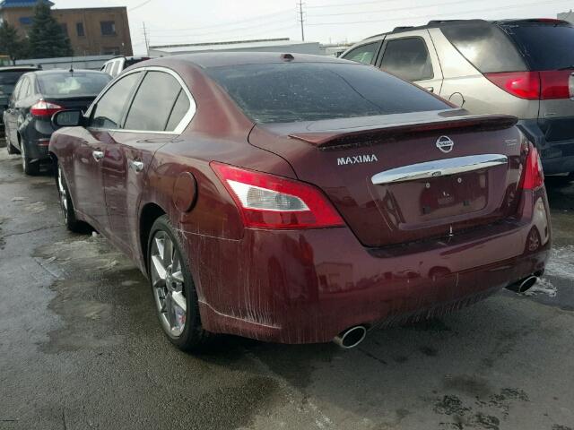 1N4AA5AP5BC810421 - 2011 NISSAN MAXIMA S MAROON photo 3