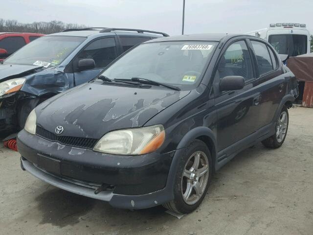 JTDBT123020218066 - 2002 TOYOTA ECHO BLACK photo 2