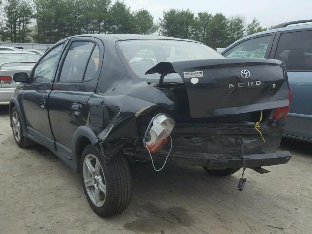 JTDBT123020218066 - 2002 TOYOTA ECHO BLACK photo 3