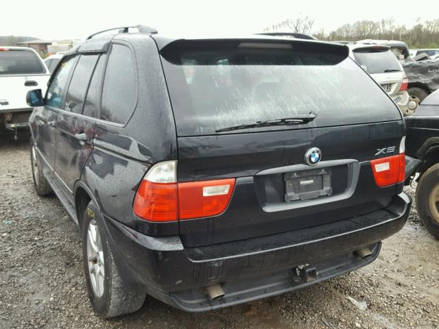 5UXFA13525LY00131 - 2005 BMW X5 3.0I BLACK photo 3