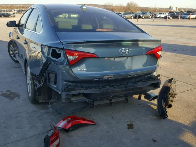 5NPE24AF6GH286721 - 2016 HYUNDAI SONATA SE BLUE photo 3