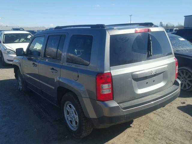 1C4NJPBA8ED506354 - 2014 JEEP PATRIOT SP GRAY photo 3