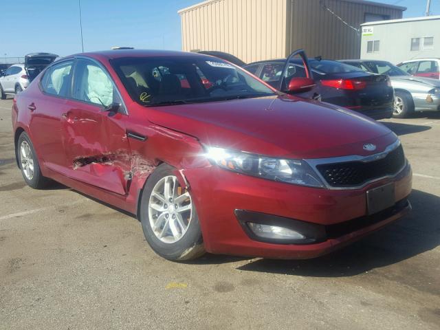 5XXGM4A7XDG187564 - 2013 KIA OPTIMA LX RED photo 1