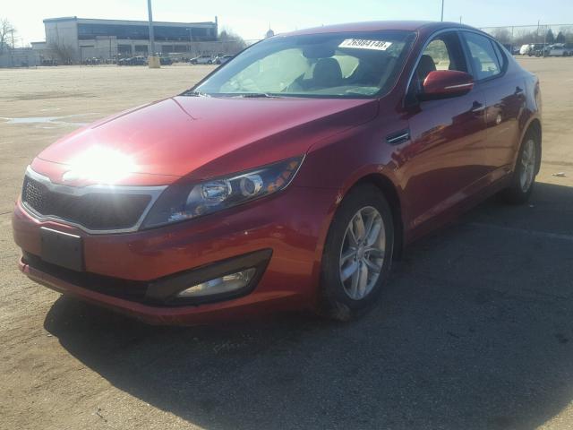 5XXGM4A7XDG187564 - 2013 KIA OPTIMA LX RED photo 2