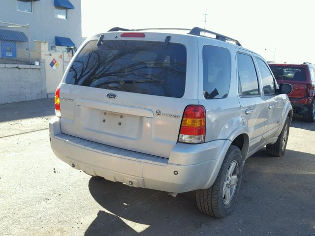 1FMCU49H77KA89898 - 2007 FORD ESCAPE HEV SILVER photo 4