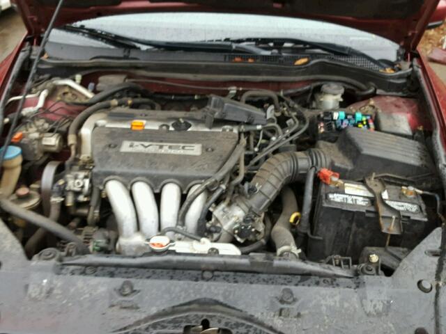 1HGCM56894A071467 - 2004 HONDA ACCORD EX RED photo 7