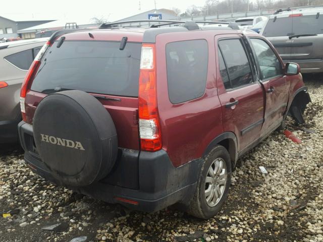 SHSRD78836U402659 - 2006 HONDA CR-V EX RED photo 4