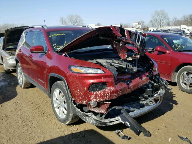 1C4PJMDS2GW156546 - 2016 JEEP CHEROKEE L MAROON photo 1