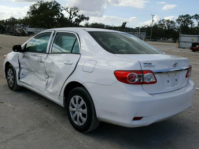 2T1BU4EE9DC995110 - 2013 TOYOTA COROLLA BA WHITE photo 3