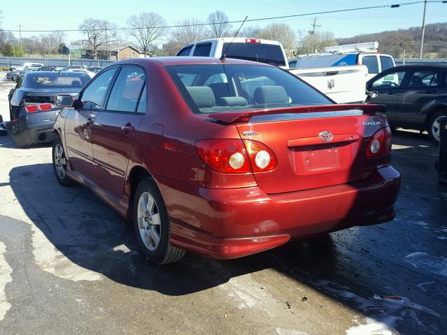 2T1BR32E25C423801 - 2005 TOYOTA COROLLA CE MAROON photo 3