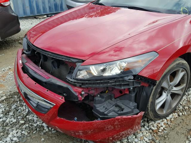 1HGCS2B82CA007277 - 2012 HONDA ACCORD EXL RED photo 9