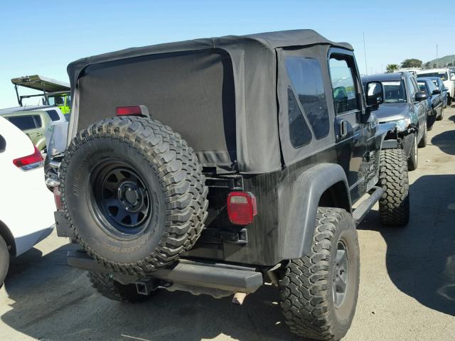 1J4FA39S24P738242 - 2004 JEEP WRANGLER X BLACK photo 4