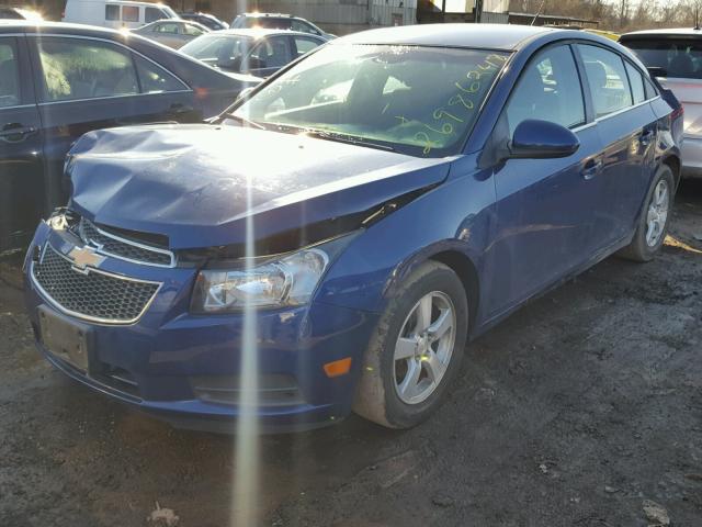 1G1PF5SC9C7322982 - 2012 CHEVROLET CRUZE LT BLUE photo 2