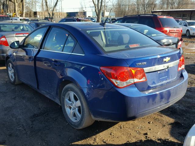 1G1PF5SC9C7322982 - 2012 CHEVROLET CRUZE LT BLUE photo 3