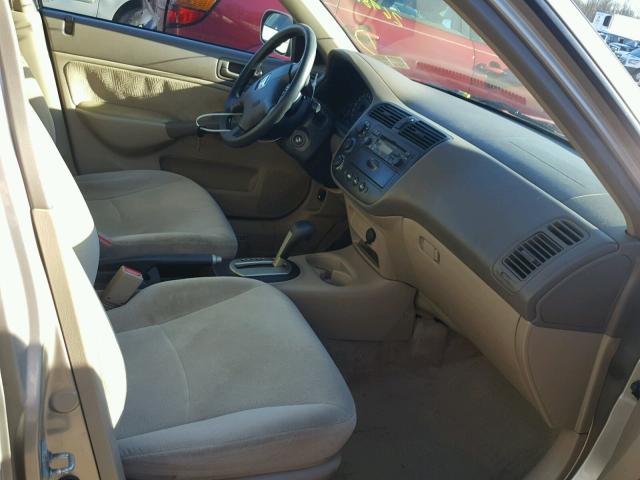 2HGES26731H593402 - 2001 HONDA CIVIC EX ოქროსფერი ფოტო 5