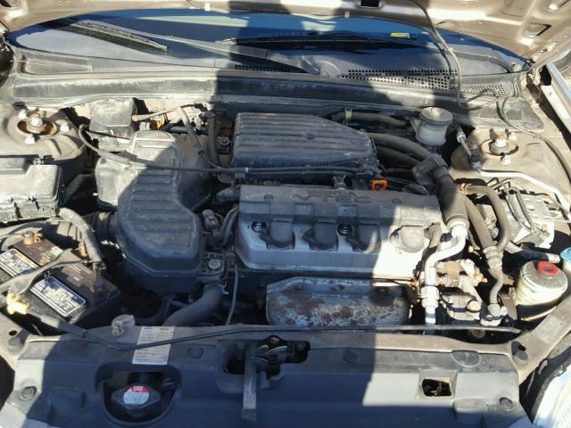 2HGES26731H593402 - 2001 HONDA CIVIC EX GOLD photo 7