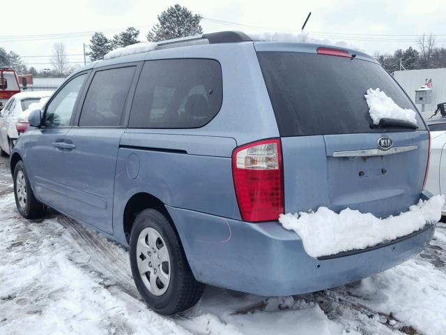 KNDMG4C33A6330188 - 2010 KIA SEDONA LX BLUE photo 3