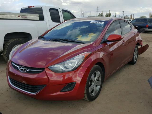 KMHDH4AEXBU105650 - 2011 HYUNDAI ELANTRA GL BURGUNDY photo 2