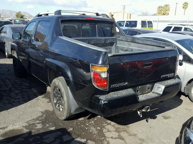 2HJYK16566H522041 - 2006 HONDA RIDGELINE BLACK photo 3