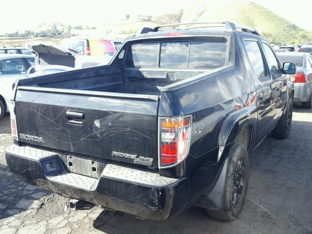 2HJYK16566H522041 - 2006 HONDA RIDGELINE BLACK photo 4