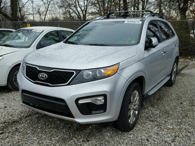 5XYKWDA24DG339312 - 2013 KIA SORENTO SX SILVER photo 2