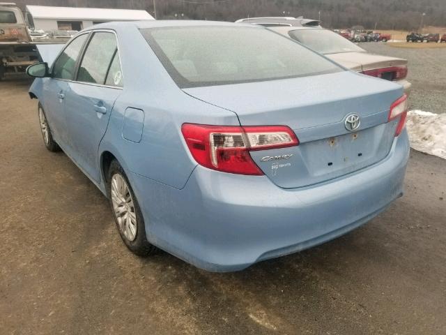 4T4BF1FK8ER340973 - 2014 TOYOTA CAMRY L BLUE photo 3