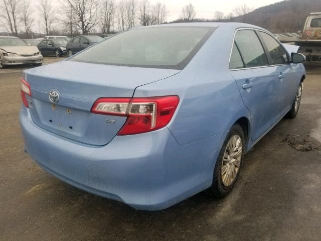 4T4BF1FK8ER340973 - 2014 TOYOTA CAMRY L BLUE photo 4