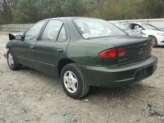 1G1JC524717212050 - 2001 CHEVROLET CAVALIER B GREEN photo 3