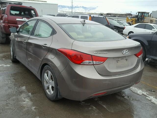 5NPDH4AE7DH399218 - 2013 HYUNDAI ELANTRA GL BROWN photo 3