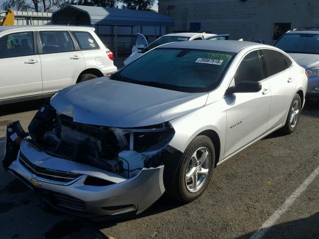 1G1ZB5ST1HF193217 - 2017 CHEVROLET MALIBU LS SILVER photo 2