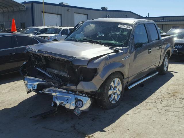 1FTFW1CF5EKE50348 - 2014 FORD F150 SUPER GRAY photo 2