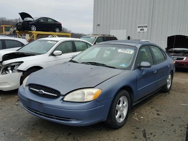 1FAFP53U5YA119370 - 2000 FORD TAURUS SE BLUE photo 2