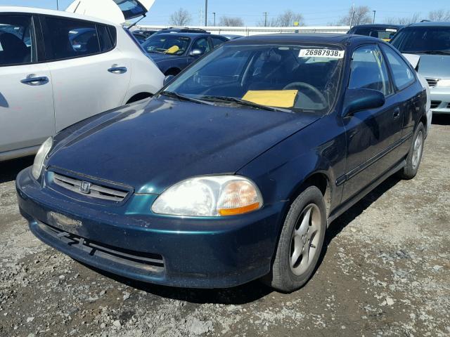 1HGEJ8243WL040051 - 1998 HONDA CIVIC EX მწვანე ფოტო 2