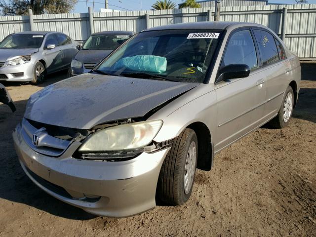 2HGES16544H620880 - 2004 HONDA CIVIC LX TAN photo 2