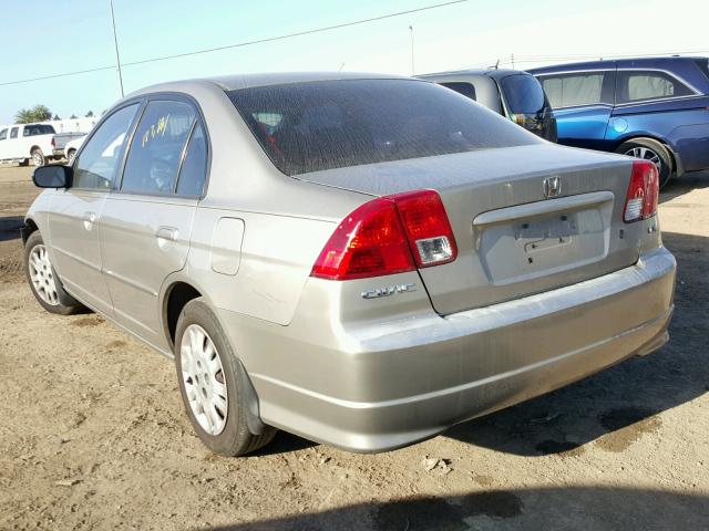 2HGES16544H620880 - 2004 HONDA CIVIC LX TAN photo 3