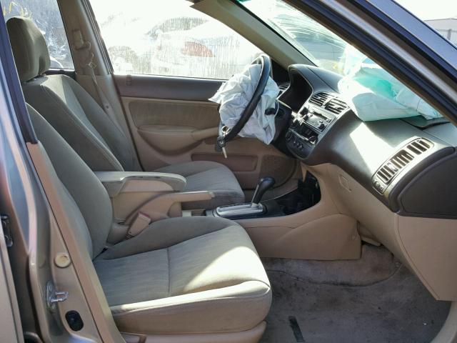 2HGES16544H620880 - 2004 HONDA CIVIC LX TAN photo 5