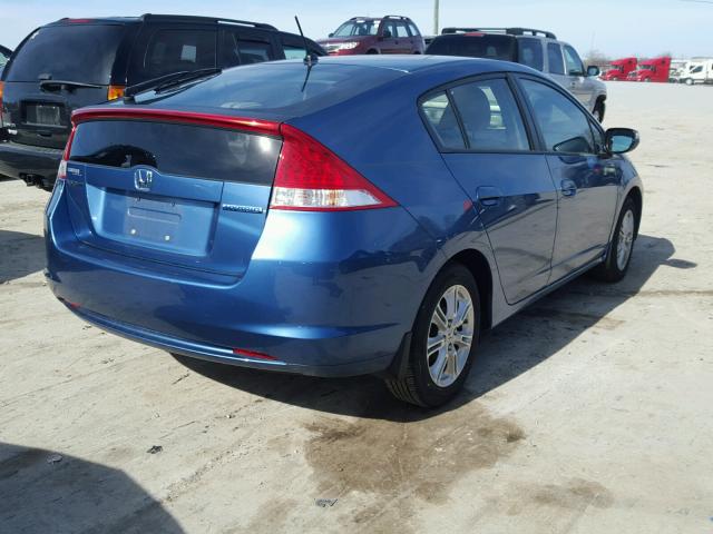 JHMZE2H74AS032976 - 2010 HONDA INSIGHT EX BLUE photo 4