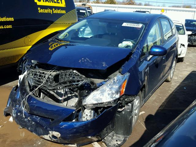 JTDZN3EU5D3269279 - 2013 TOYOTA PRIUS V BLUE photo 2