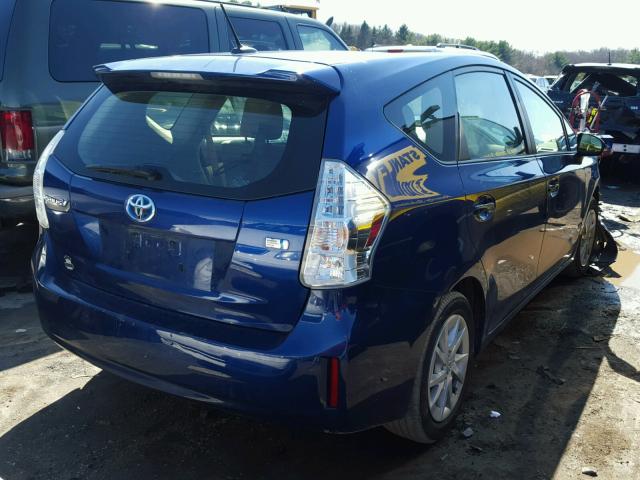 JTDZN3EU5D3269279 - 2013 TOYOTA PRIUS V BLUE photo 4