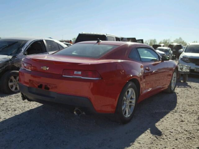 2G1FD1E3XF9104249 - 2015 CHEVROLET CAMARO LT RED photo 4