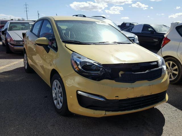 KNADM4A32G6584038 - 2016 KIA RIO LX YELLOW photo 1