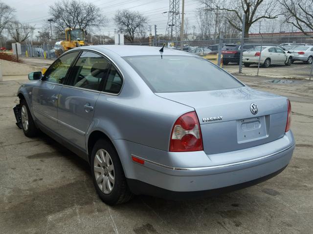 WVWPD63B83P255204 - 2003 VOLKSWAGEN PASSAT GLS BLUE photo 3