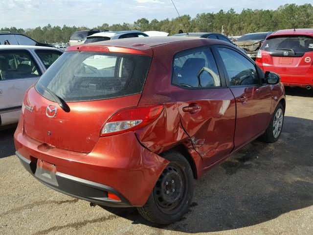 JM1DE1KY1E0187767 - 2014 MAZDA MAZDA2 SPO RED photo 4