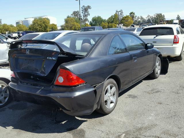 1HGEM22954L019456 - 2004 HONDA CIVIC EX BLACK photo 4