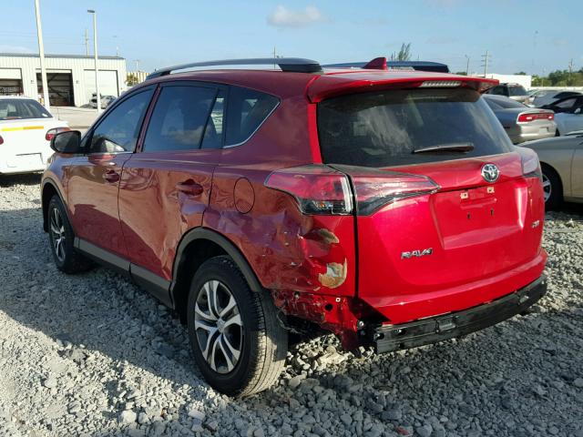 JTMWFREV5HJ124224 - 2017 TOYOTA RAV4 XLE RED photo 3