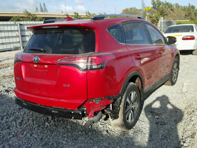 JTMWFREV5HJ124224 - 2017 TOYOTA RAV4 XLE RED photo 4