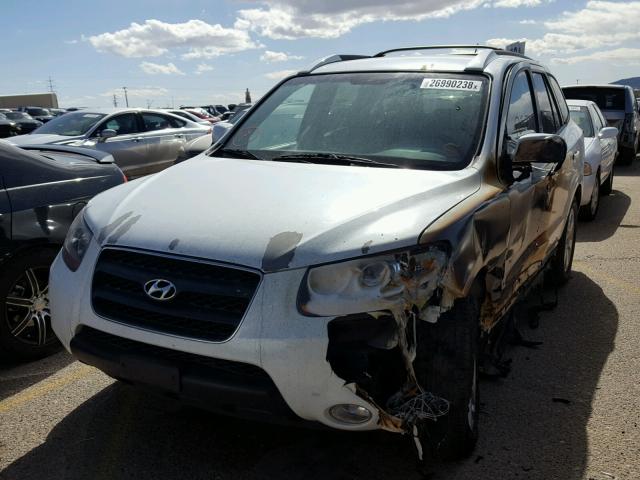 5NMSH13E79H332822 - 2009 HYUNDAI SANTA FE S WHITE photo 2